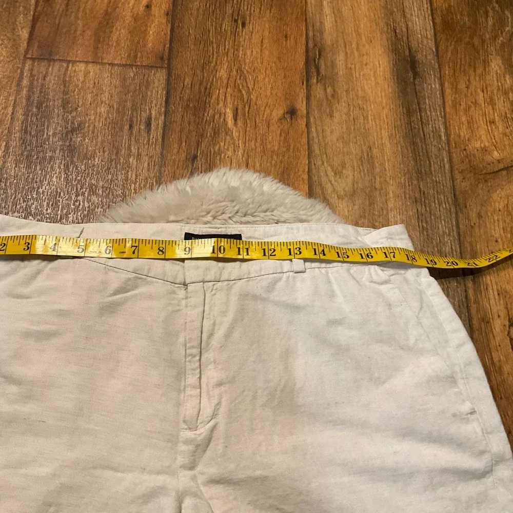 Banana Republic Martin Fit Pants Size 14‎ Linen Cotton Womens Tan Tousers Dress